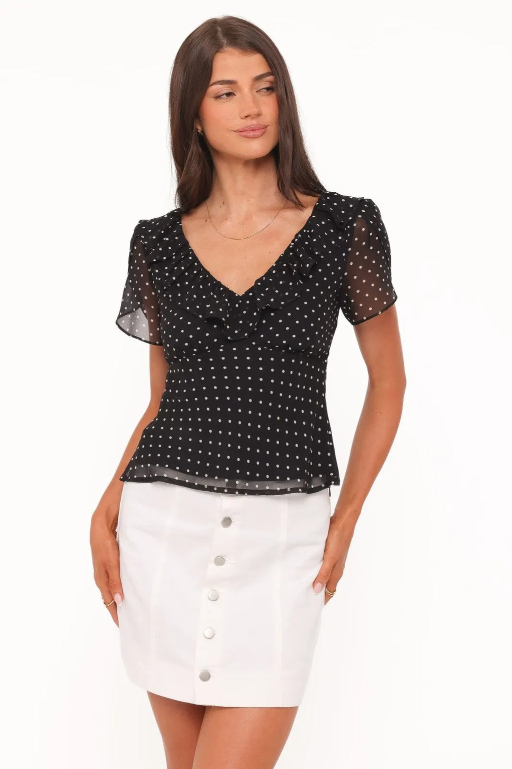 Miss | Top Dames Stippen Elegant - Viscose - Miss Madera MIS-F26A06