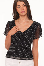 Miss | Top Dames Stippen Elegant - Viscose - Miss Madera MIS-F26A06