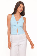 Miss | Top Dames Twist Front Casual Zomer - Katoen - Miss Madera MIS-5CB666