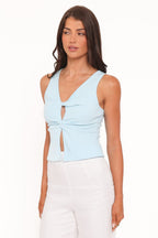 Miss | Top Dames Twist Front Casual Zomer - Katoen - Miss Madera MIS-5CB666