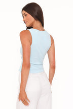 Miss | Top Dames Twist Front Casual Zomer - Katoen - Miss Madera MIS-5CB666