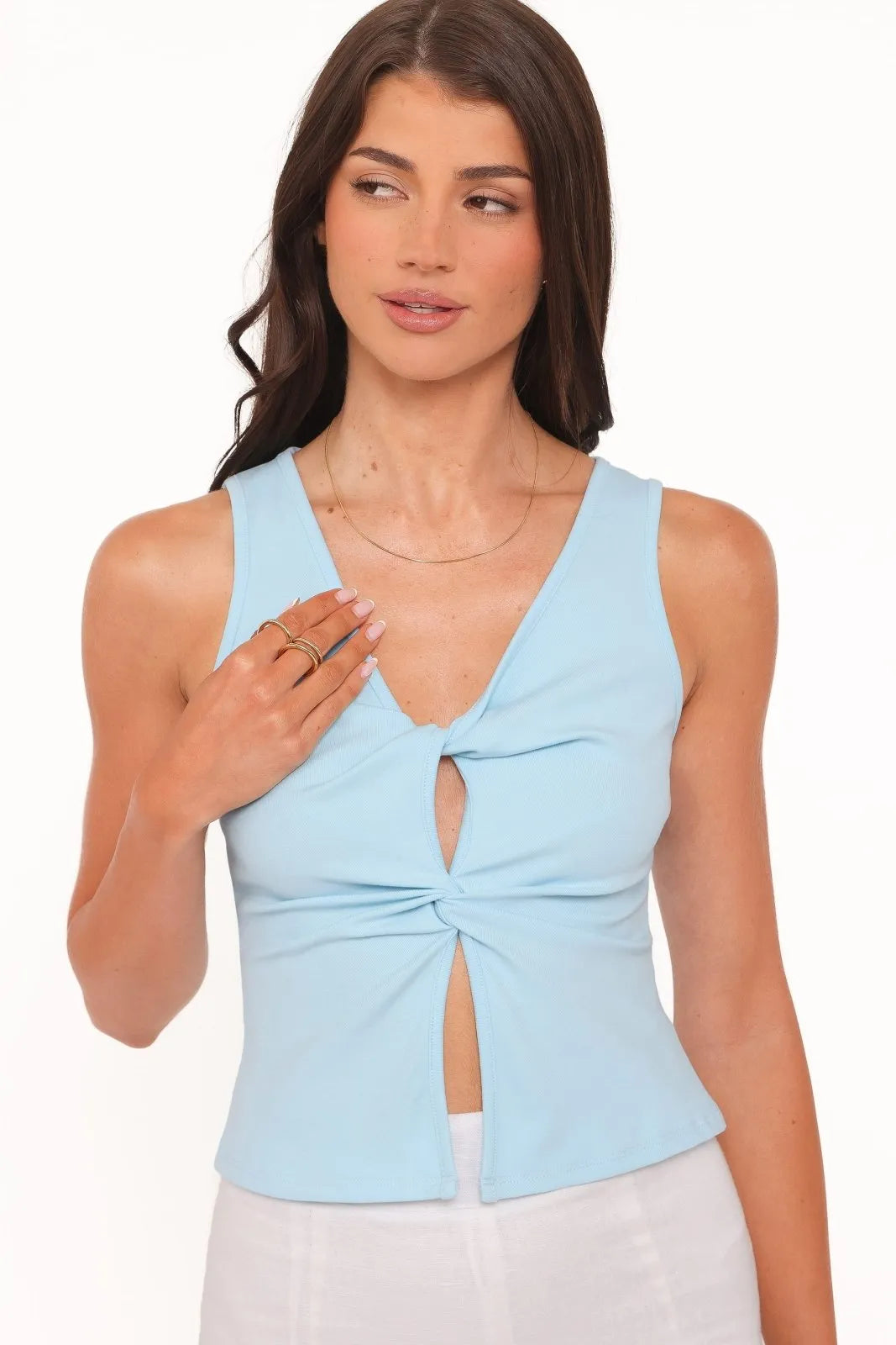 Miss | Top Dames Twist Front Casual Zomer - Katoen - Miss Madera MIS-5CB666