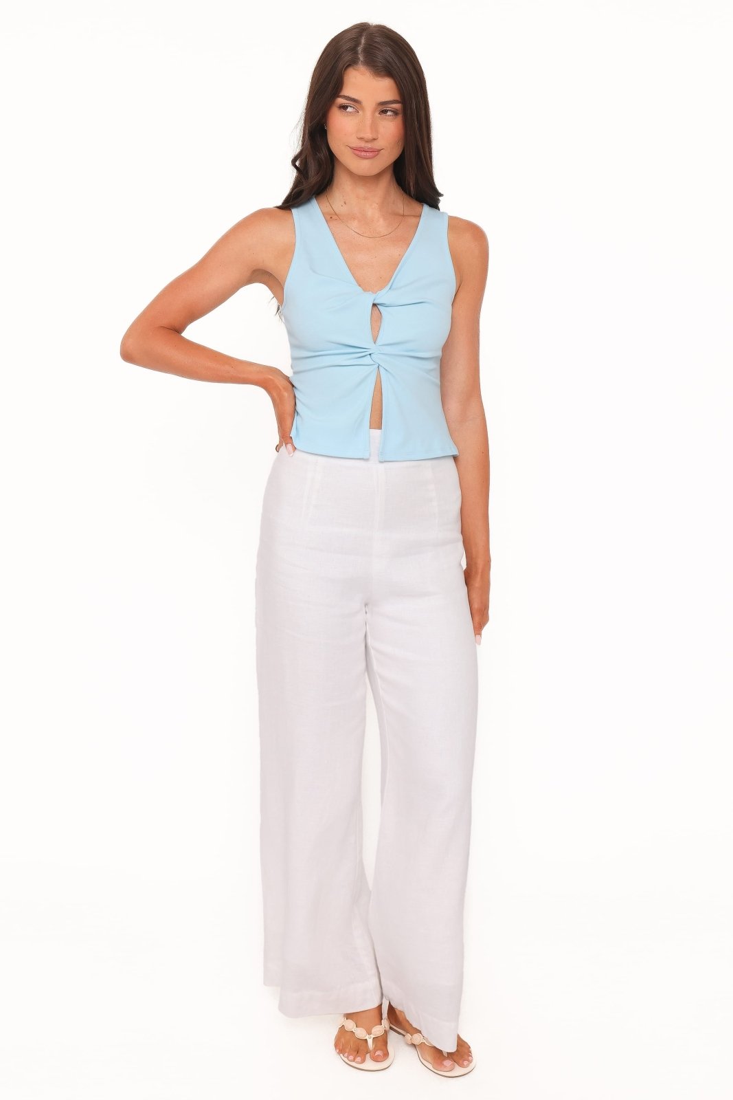 Miss | Top Dames Twist Front Casual Zomer - Katoen - Miss Madera MIS-5CB666