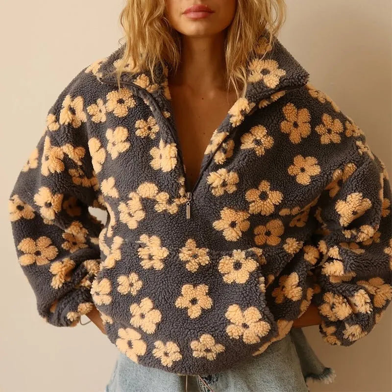 Miss | Top Dames Winter Loose Boho - Sherpa - Miss Madera MIS-UORFW1