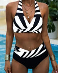 Miss | Top Dames Zomer Halter Gestreept - Polyester - Miss Madera MIS-EGXNJ4