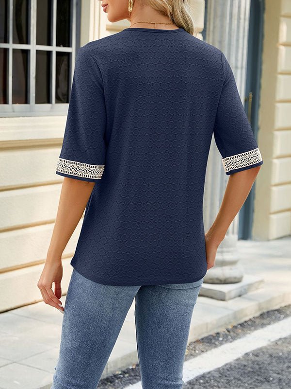 Miss | Top Dames Zomer Loose V-Neck - Viscose - Miss Madera MIS-QINF41