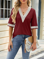 Miss | Top Dames Zomer Loose V-Neck - Viscose - Miss Madera MIS-9G4Y5K