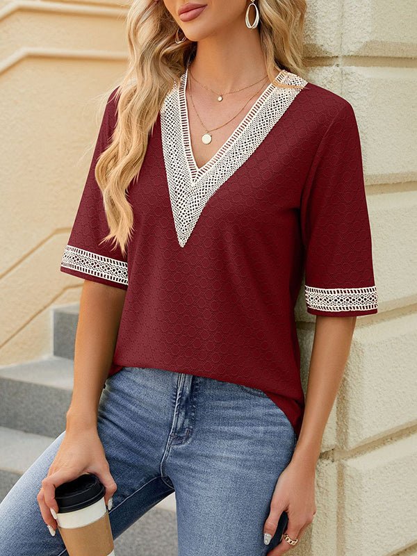 Miss | Top Dames Zomer Loose V-Neck - Viscose - Miss Madera MIS-79U6EX
