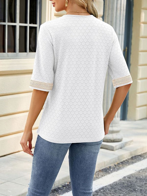 Miss | Top Dames Zomer Loose V-Neck - Viscose - Miss Madera MIS-BPFAD4