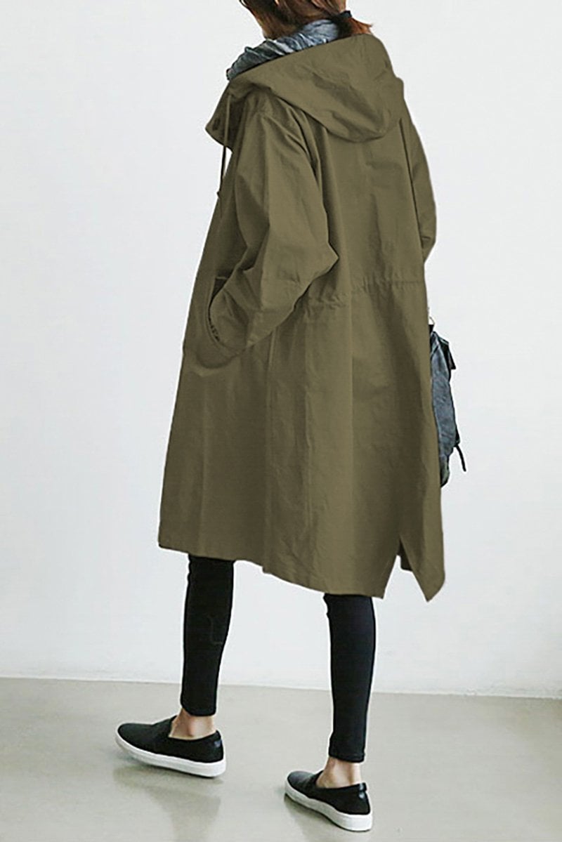Miss | Trenchcoat Dames Waterdicht Halflang Capuchon - Polyester - Miss Madera MIS-LIL4QH
