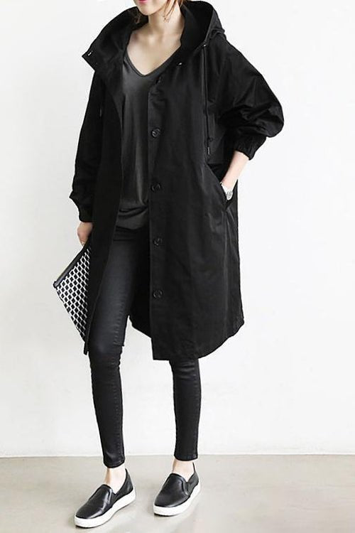 Miss | Trenchcoat Dames Waterdicht Halflang Capuchon - Polyester - Miss Madera MIS-DCBXLM