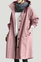 Miss | Trenchcoat Dames Waterdicht Halflang Capuchon - Polyester - Miss Madera MIS-QQROA6