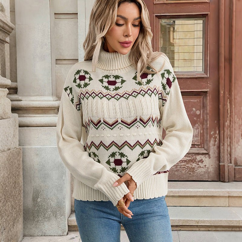 Miss | Trui Dames Coltrui Noorse Print Casual Gebreid - Miss Madera MIS-CZYP0G