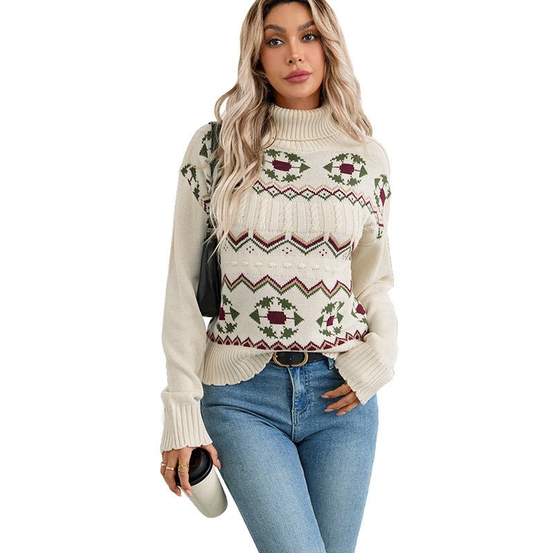 Miss | Trui Dames Coltrui Noorse Print Casual Gebreid - Miss Madera MIS-CZYP0G