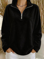 Miss | Trui Dames Fleece Halve Rits Staande Kraag - Fleece - Miss Madera MIS-9HY9YN