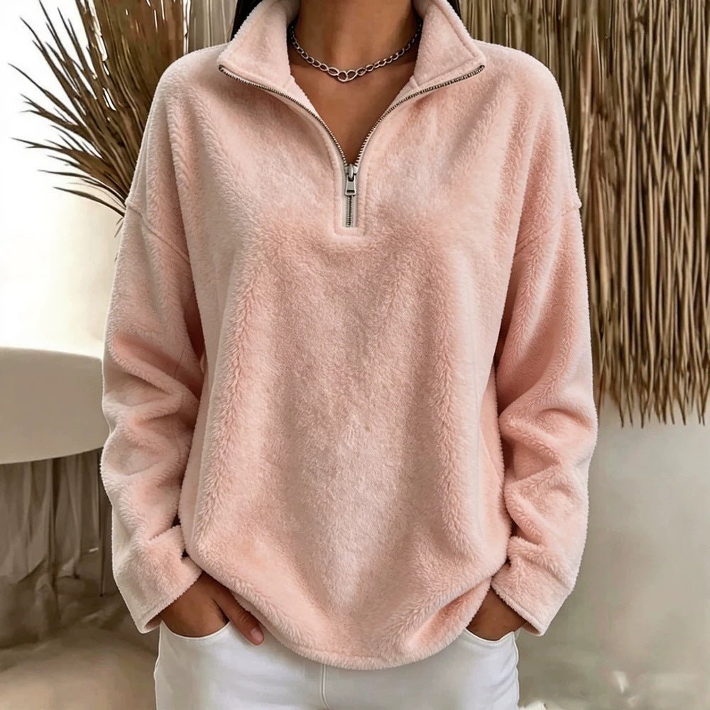 Miss | Trui Dames Fleece Halve Rits Staande Kraag - Fleece - Miss Madera MIS-GO23IX