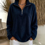 Miss | Trui Dames Fleece Halve Rits Staande Kraag - Fleece - Miss Madera MIS-GO23IX