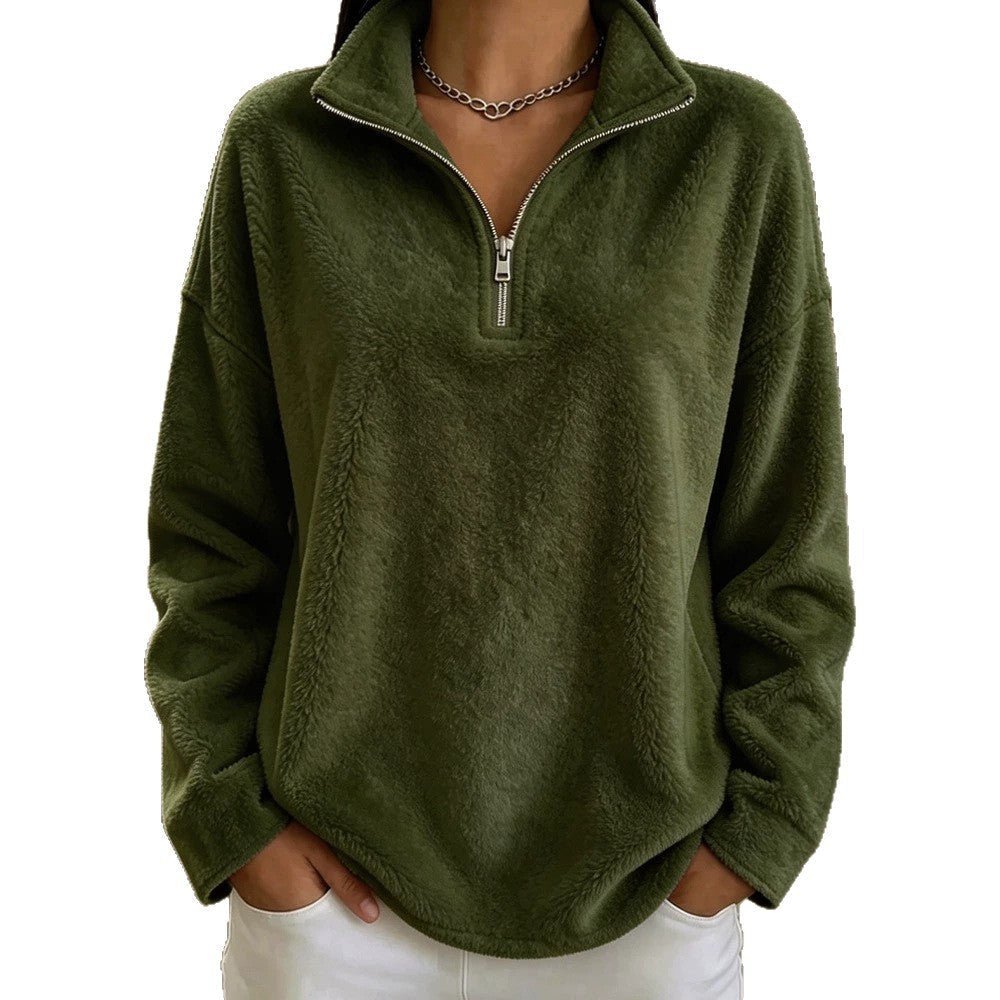 Miss | Trui Dames Fleece Halve Rits Staande Kraag - Fleece - Miss Madera MIS-GO23IX
