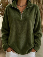 Miss | Trui Dames Fleece Halve Rits Staande Kraag - Fleece - Miss Madera MIS-XZILZ8