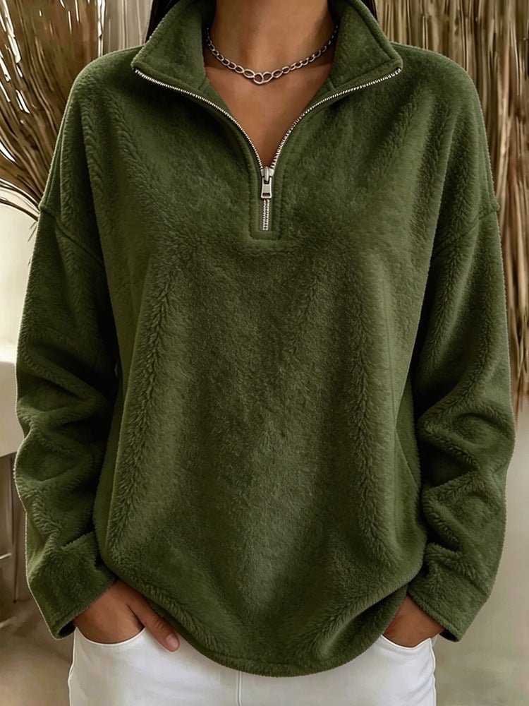 Miss | Trui Dames Fleece Halve Rits Staande Kraag - Fleece - Miss Madera MIS-XZILZ8