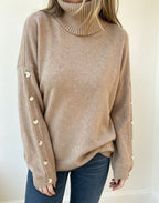 Miss | Trui Dames Oversized Coltrui Knoopdetail - Gebreid - Miss Madera MIS-M9FPU9