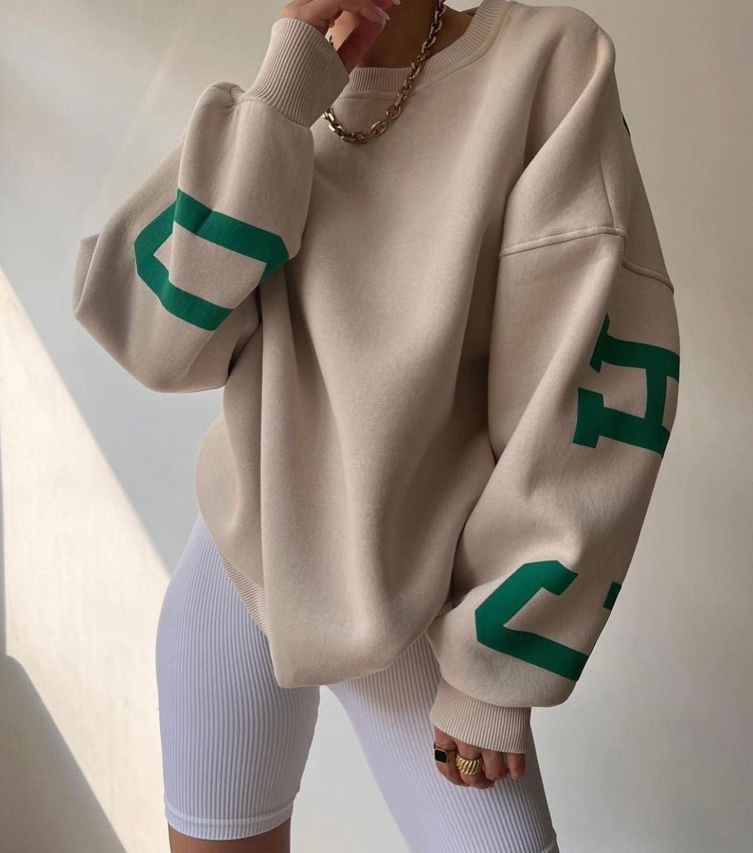 Miss | Trui Dames Oversized - Katoenmix - Miss Madera