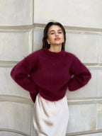 Miss | Trui Dames Oversized Ronde Hals Mohair Blend - Mohair - Miss Madera MIS-LKZP0J