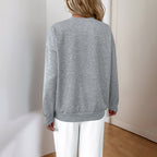 Miss | Trui Dames Oversized Ronde Hals Pailletten Lange Mouw - Miss Madera MIS-Q1O4BO