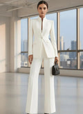 Miss | Tweedelig Pak (Blazer &amp; Pantalon) Dames Casual Elegant - Premium wolmix blend - Miss Madera