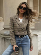 Miss | Tweedelige Set Dames Blazer Geruit – Co-ord Set Polyester - Miss Madera MIS-RCDWJH