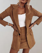 Miss | Tweedelige Set Dames Blazer & Minirok – Co-ord Set - Miss Madera MIS-3730ZK
