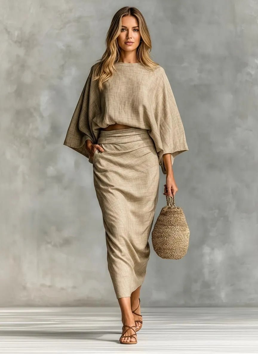 Miss | Tweedelige Set Dames Casual Elegant - Linnen Blend - Miss Madera