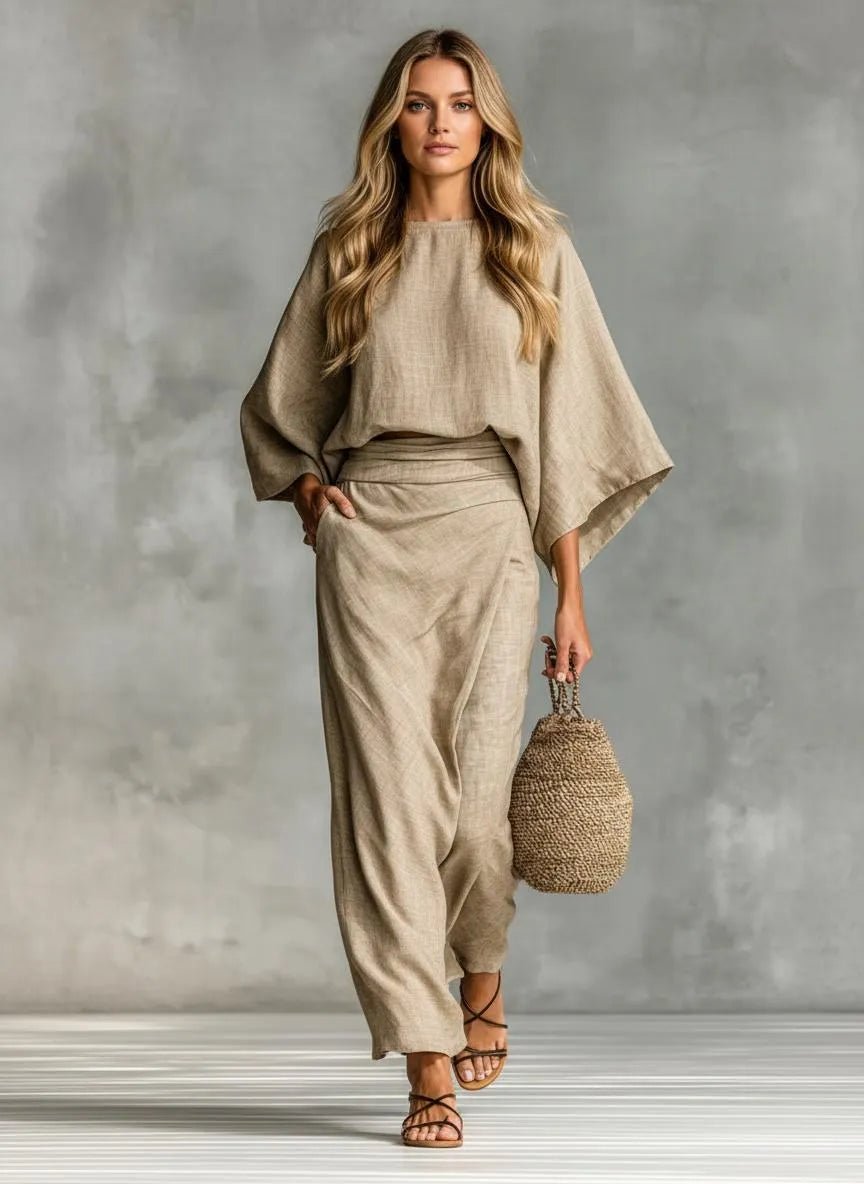 Miss | Tweedelige Set Dames Casual Elegant - Linnen Blend - Miss Madera
