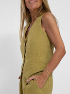Miss | Tweedelige Set Dames Gilet & Wijde Broek – Co-ord Set Polyester - Miss Madera MIS-3CD114