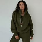 Miss | Tweedelige Set Dames Halfzip Trui & Broek – Co-ord Set - Miss Madera MIS-RQL8XO