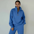 Miss | Tweedelige Set Dames Halfzip Trui & Broek – Co-ord Set - Miss Madera MIS-71NLNM