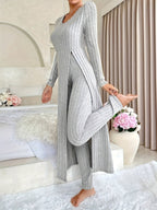 Miss | Tweedelige Set Dames Top & Broek Rib – Co-ord Set Polyester - Miss Madera MIS-2ADAF5