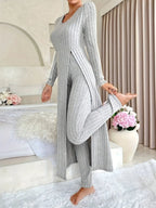 Miss | Tweedelige Set Dames Top & Broek Rib – Co-ord Set Polyester - Miss Madera MIS-2ADAF5