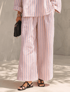 Miss | Tweedelige Set Dames Top en Wijde Broek – Co-ord Set - Miss Madera MIS-4YKJBT