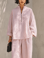 Miss | Tweedelige Set Dames Top en Wijde Broek – Co-ord Set - Miss Madera MIS-4YKJBT