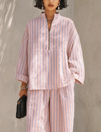 Miss | Tweedelige Set Dames Top en Wijde Broek – Co-ord Set - Miss Madera MIS-4YKJBT