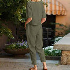 Miss | Tweedelige Set Dames Zomer Relaxed - Linnenmix - Miss Madera