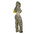 Miss | Vest Dames Cropped Camouflage Capuchon Ritssluiting - Miss Madera MIS-38ND6P-S