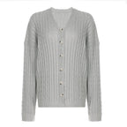 Miss | Vest Dames Kabelpatroon V-hals Oversized - Gebreid - Miss Madera MIS-AOD9PK
