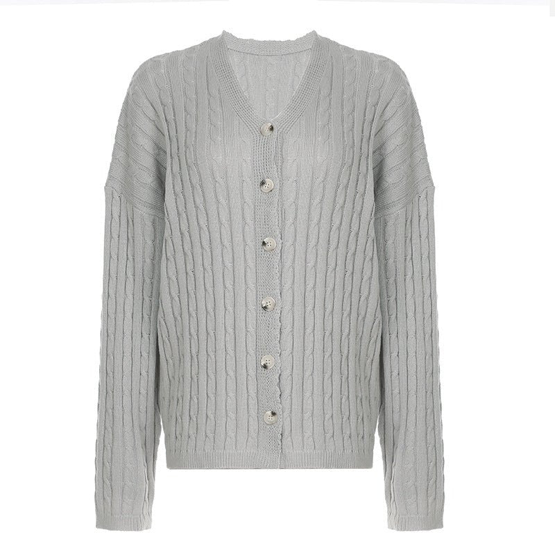 Miss | Vest Dames Kabelpatroon V-hals Oversized - Gebreid - Miss Madera MIS-AOD9PK