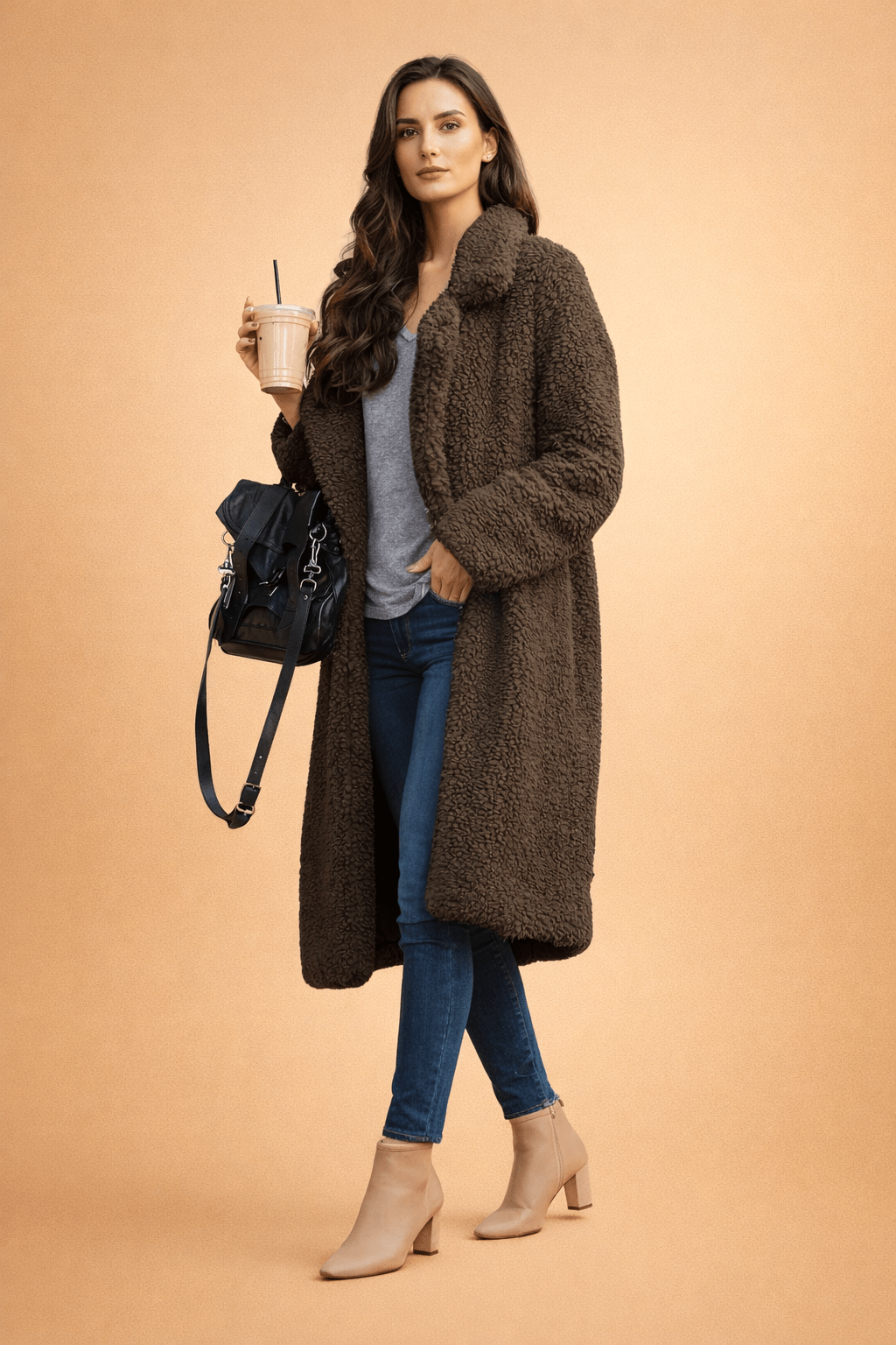 Miss | Vest Dames Lange Cardigan Jasmodel met Kraag - Miss Madera MIS-USUX0L