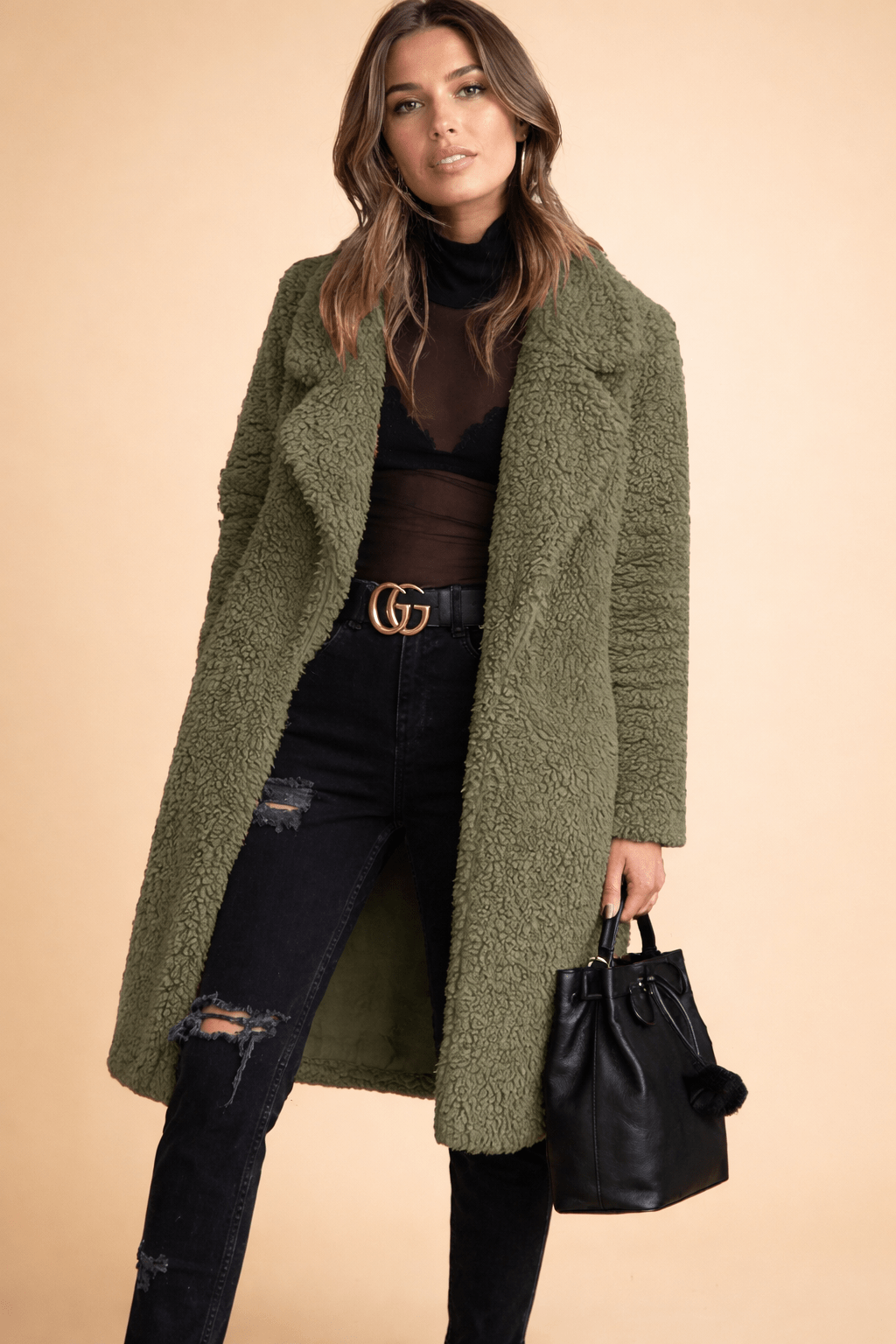 Miss | Vest Dames Lange Cardigan Jasmodel met Kraag - Miss Madera MIS-R38REI