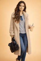 Miss | Vest Dames Lange Cardigan Jasmodel met Kraag - Miss Madera MIS-USUX0L