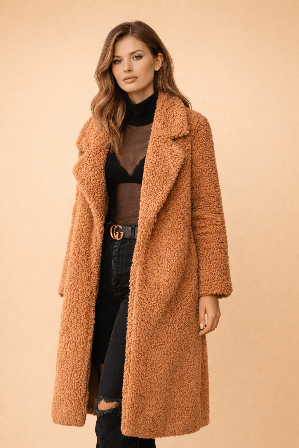 Miss | Vest Dames Lange Cardigan Jasmodel met Kraag - Miss Madera MIS-XZZUW3
