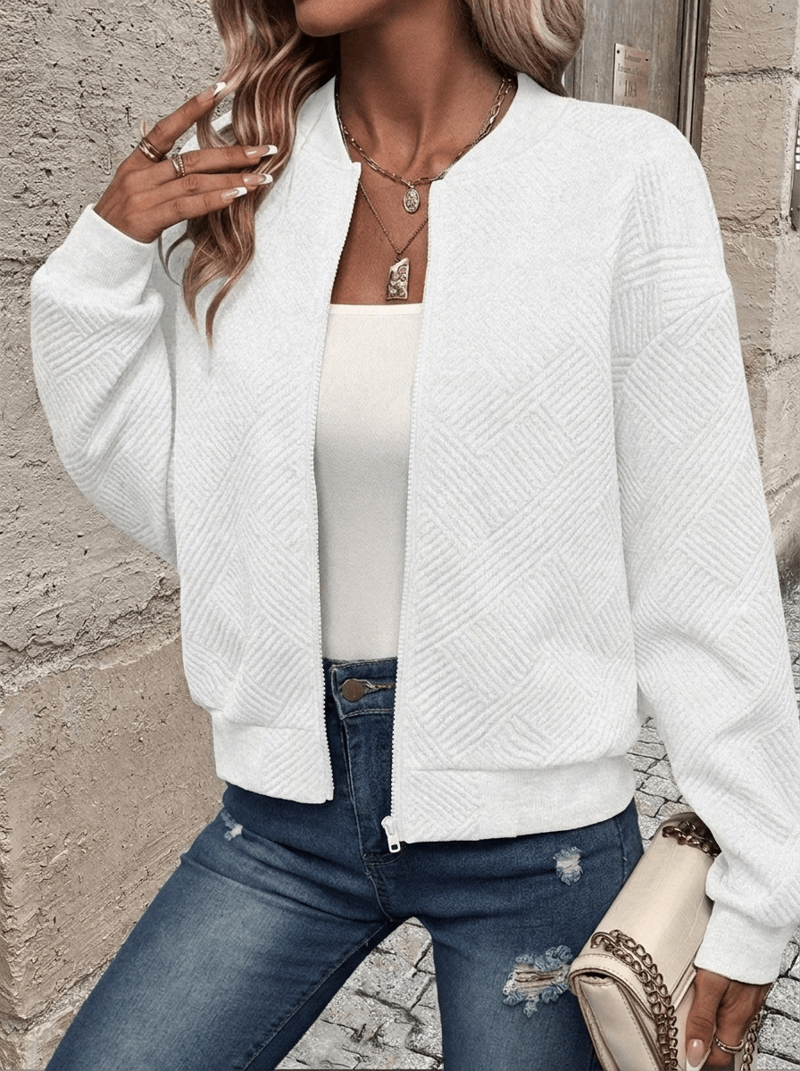 Miss | Vest Dames Lichtgewicht Bomberstijl Ritssluiting Relaxed - Miss Madera MIS-JK09OX